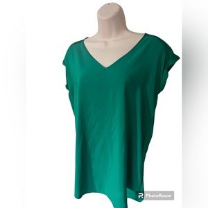 Express size small dressy flowy green top.